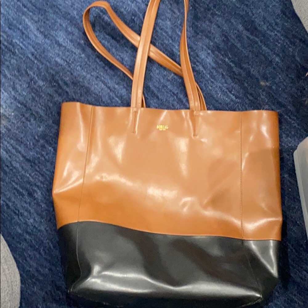 Sorial Black and Tan tote bag
